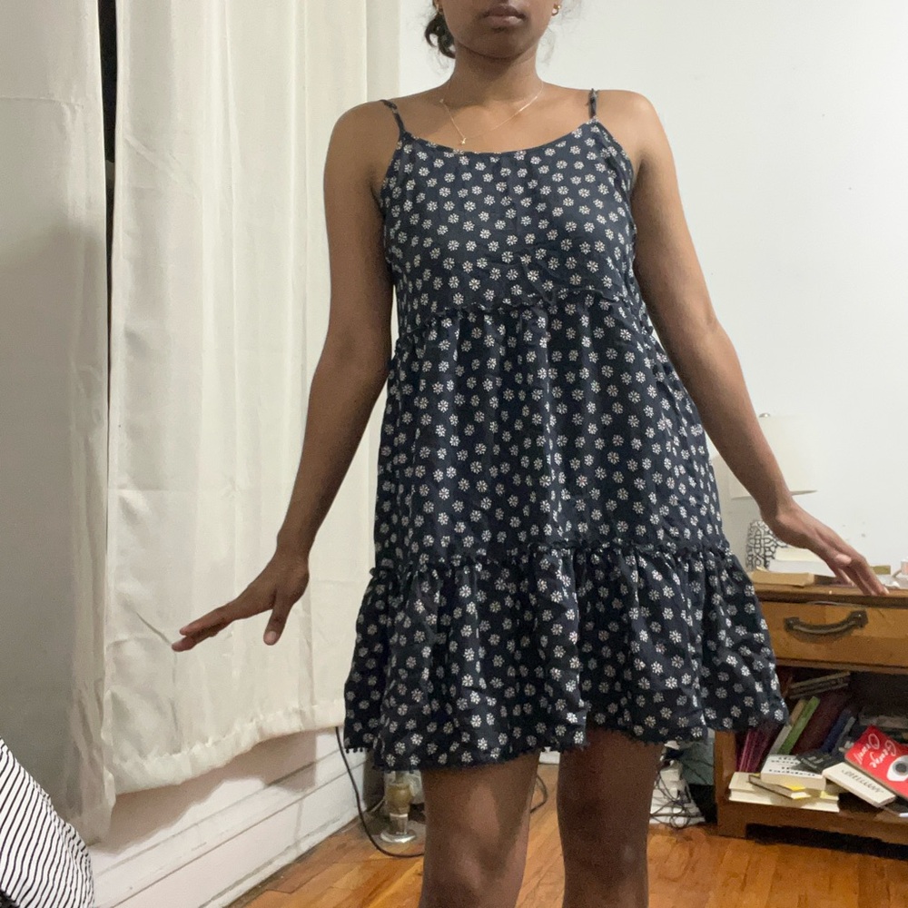Mango navy Floral mini sundress - Picture 4 of 10